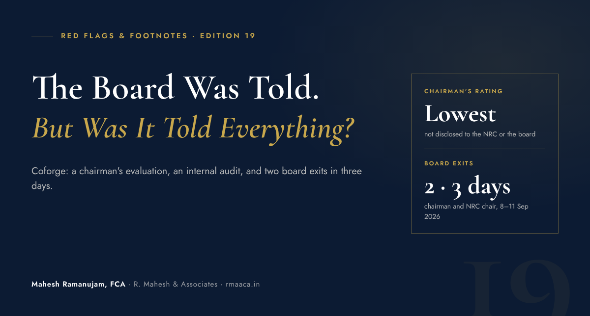 Red Flags & Footnotes, Edition 19: The Board Was Told. But Was It Told Everything? Chairman's rating: lowest, not disclosed to the NRC or the board. Board exits: two in three days.